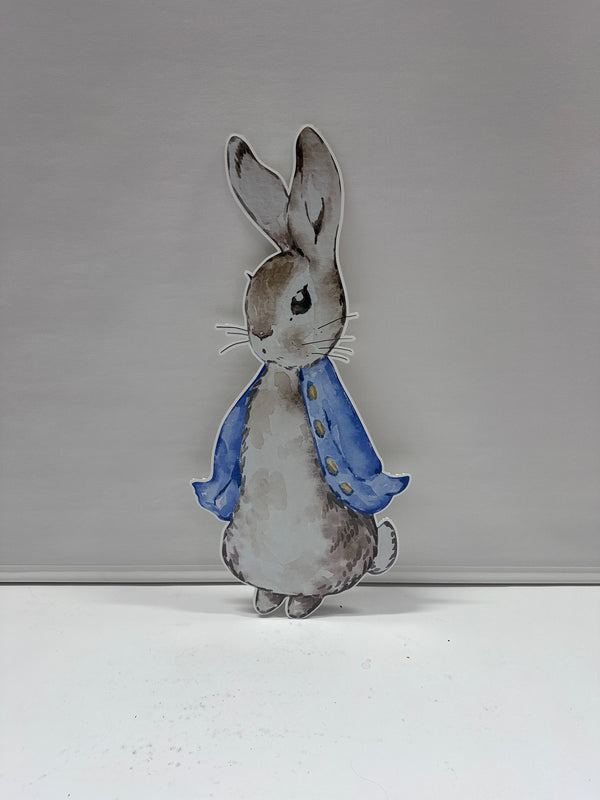 Peter rabbit blauw cut-out decoratie voor feest