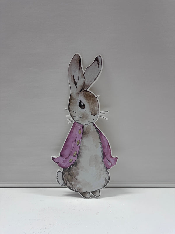 Peter rabbit roze cut-out decoratie voor feest