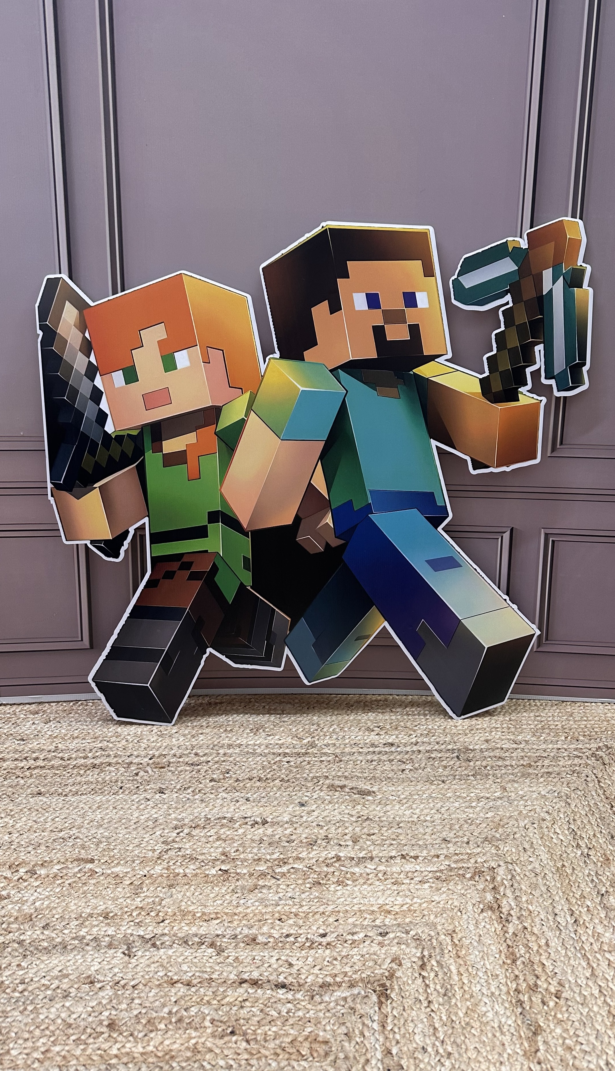 Minecraft figuren cut-out decoratie voor feest