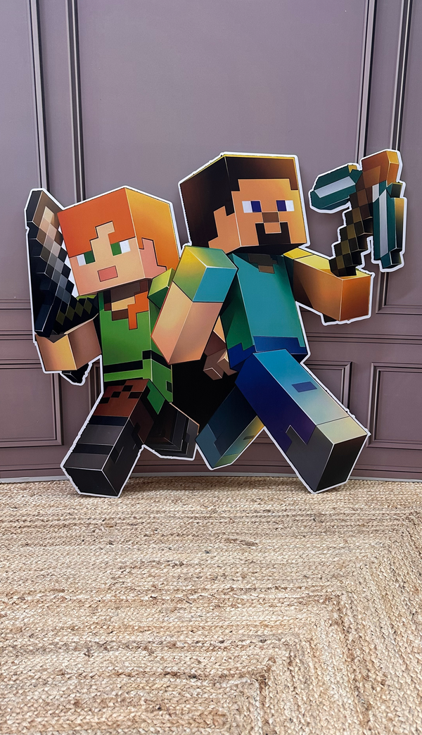 Minecraft figuren cut-out decoratie voor feest