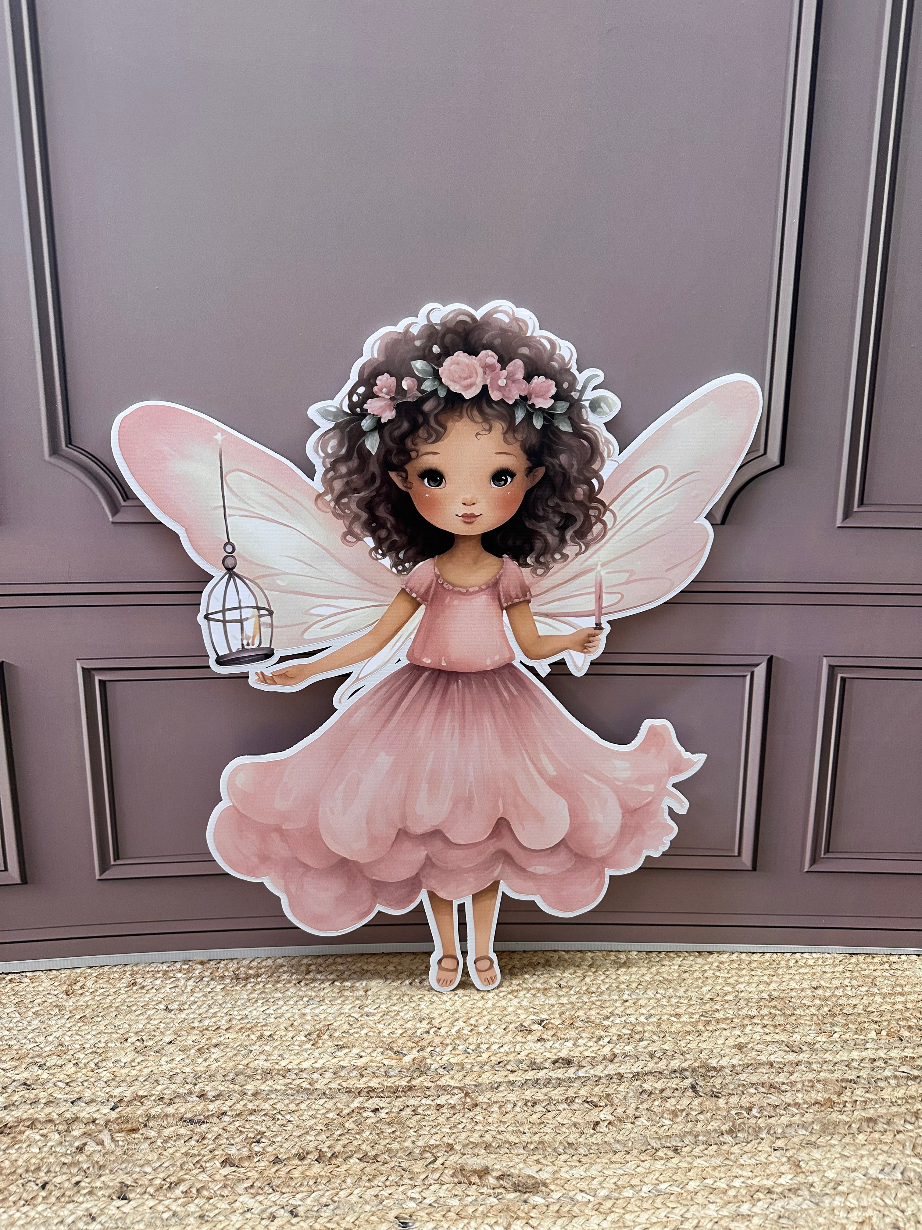 Fee Fairy met lantaarn cut-out decoratie voor feest