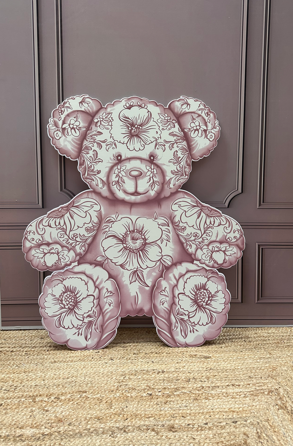 Beer roze Toile cut-out decoratie voor feest
