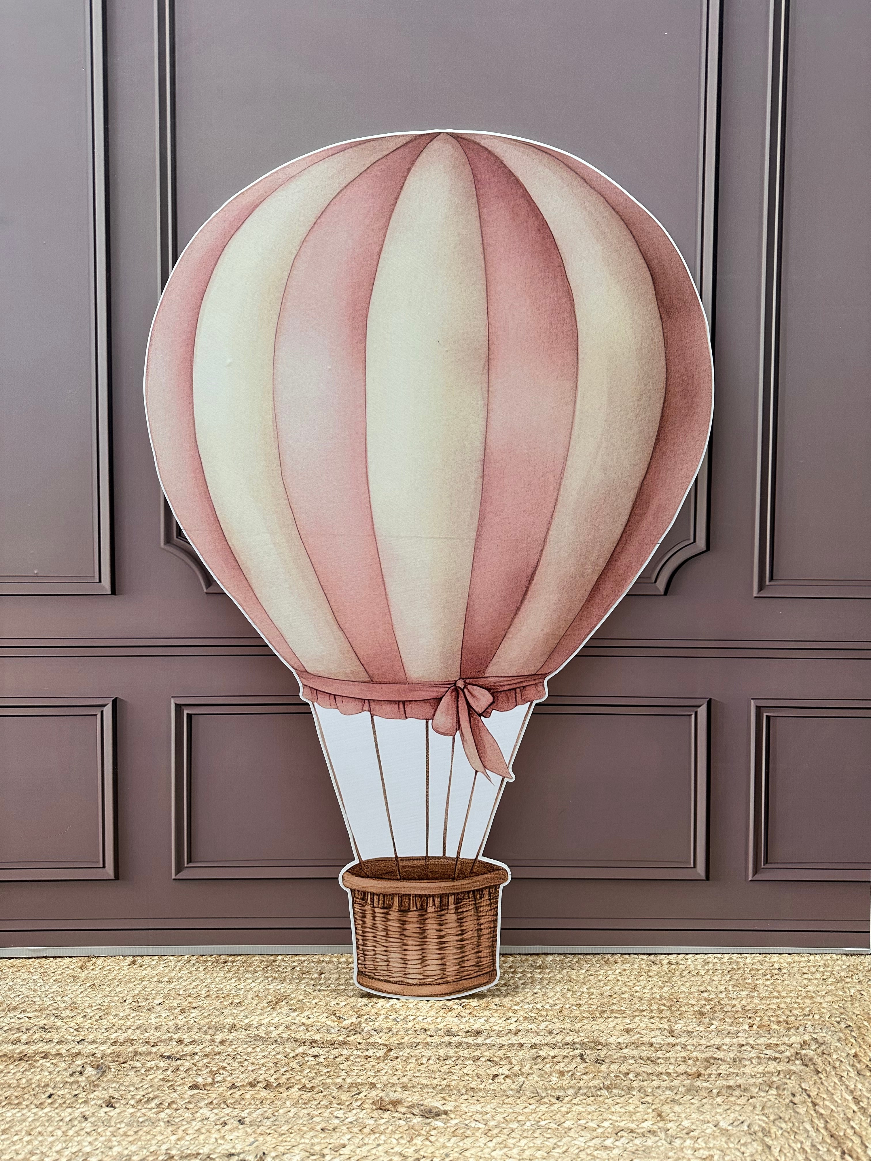 Luchtballon roze cut-out decoratie voor feest
