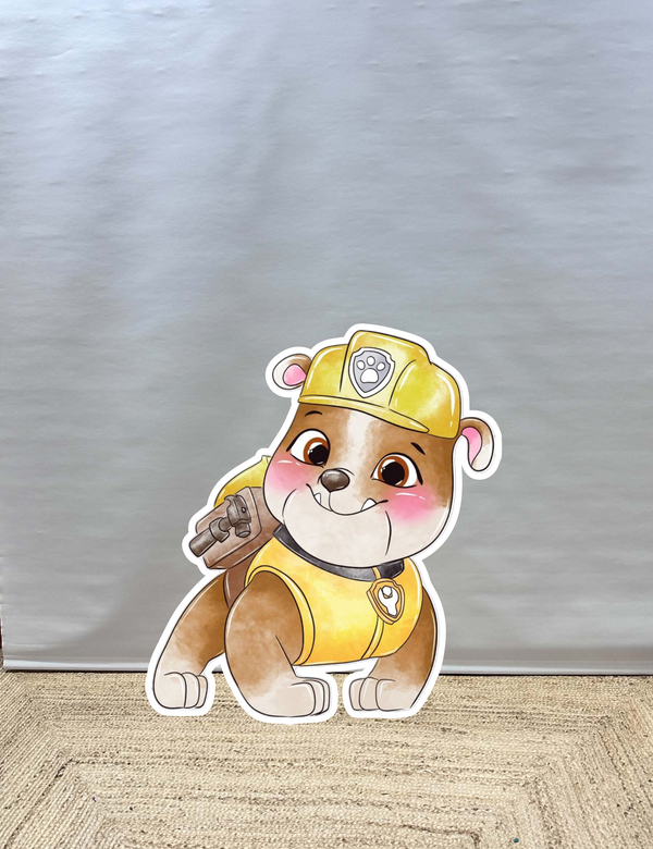 Paw patrol Rubble cut-out decoratie voor feest