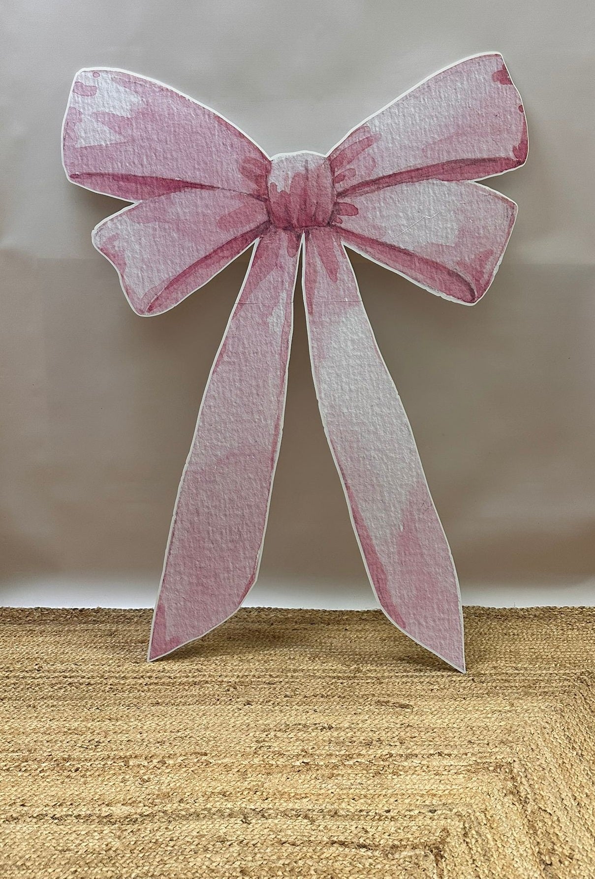 Strik roze lang cut-out decoratie voor feest