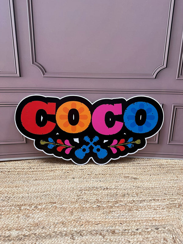 Coco logo cut-out decoratie voor feest