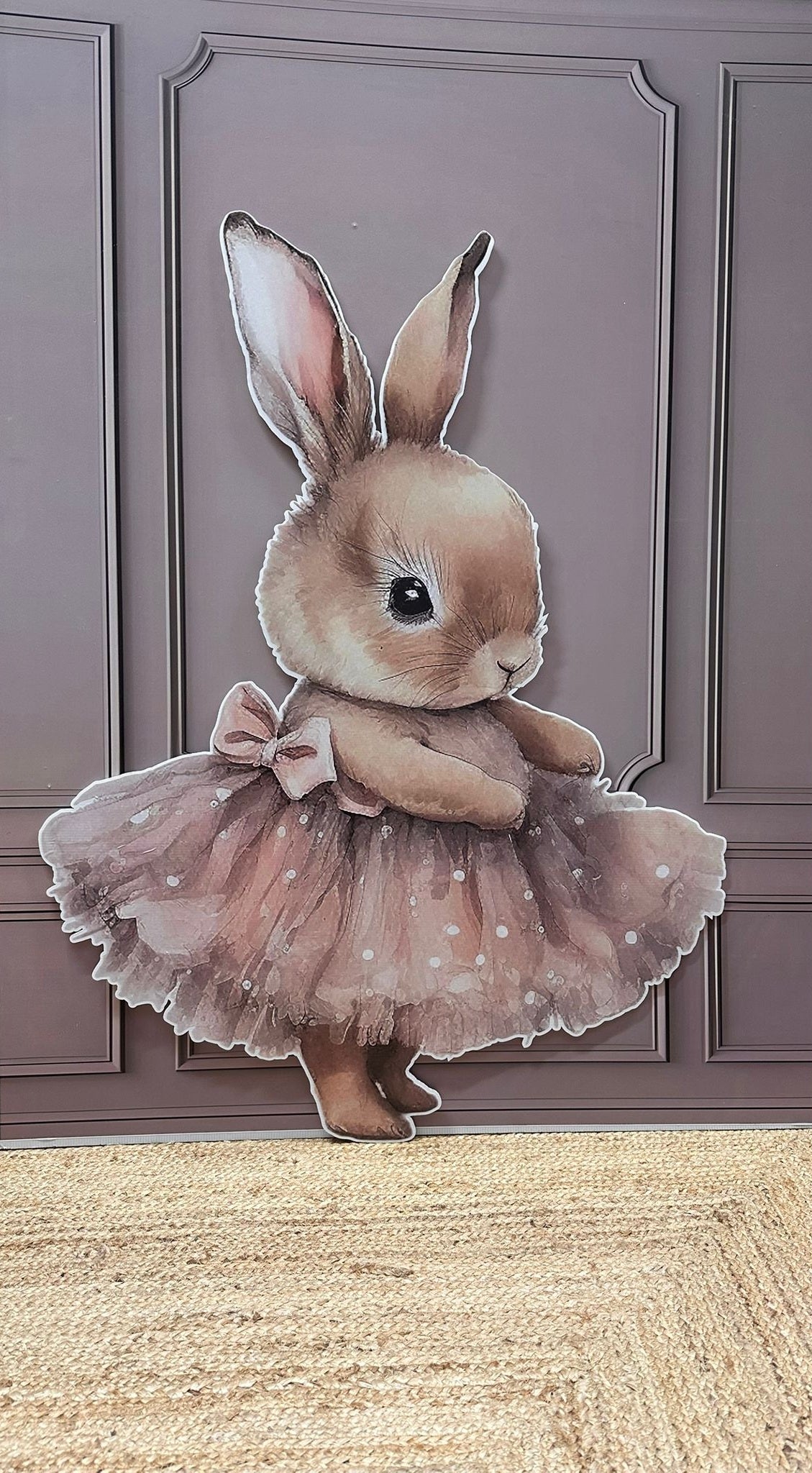 Ballerina konijn cut-out decoratie voor feest