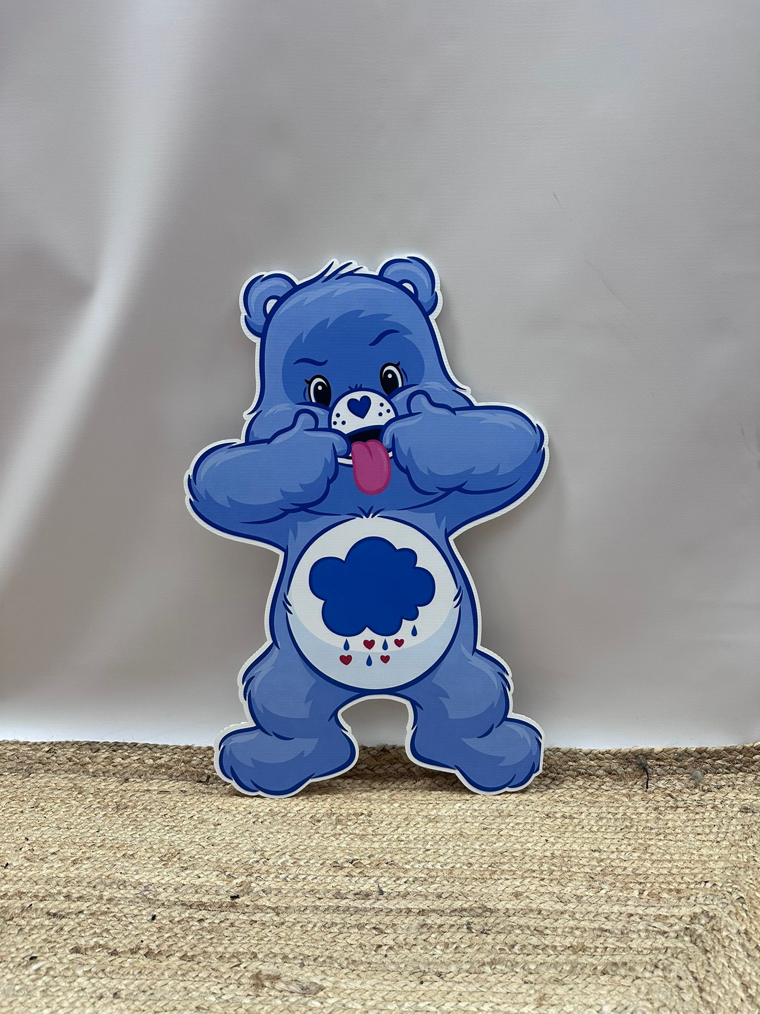Troetelbeer blauw cut-out decoratie voor feest