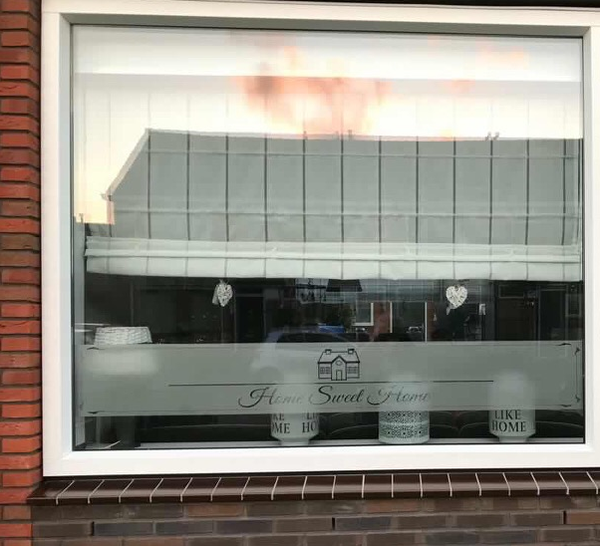 Raamfolie Huisje 2 Sierrand