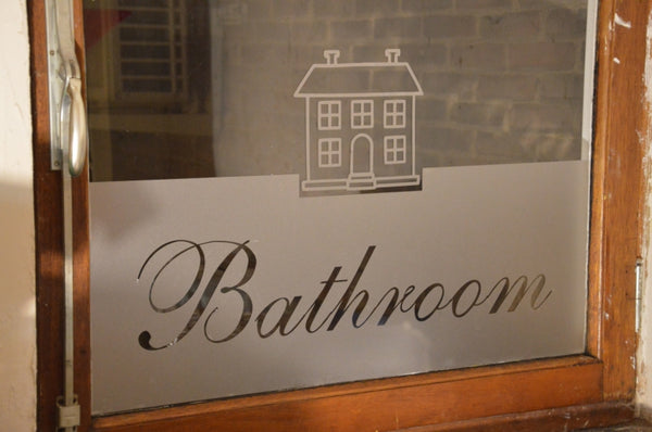 Raamfolie Bathroom huisje 3