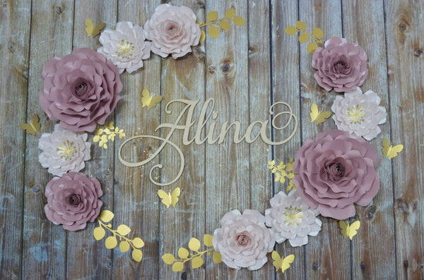 Paper flower set Alina