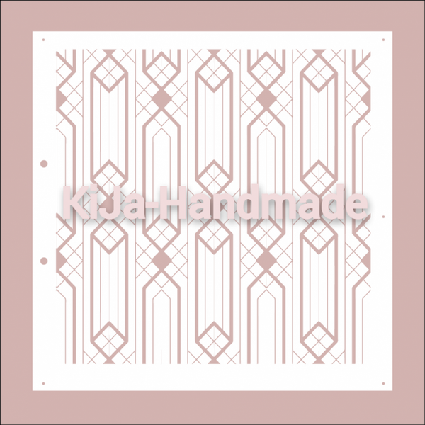 Stencil Art deco long