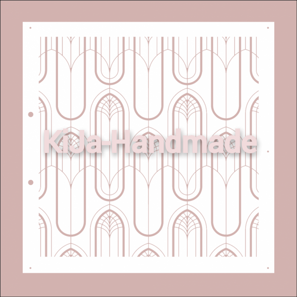 Stencil Art deco window