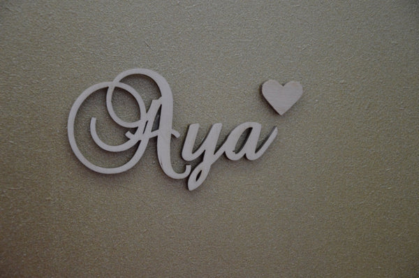 Basic houten Kindernaam Sierlijk 6