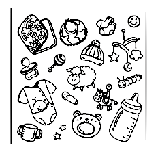 Koek fondant stempel Baby patroon