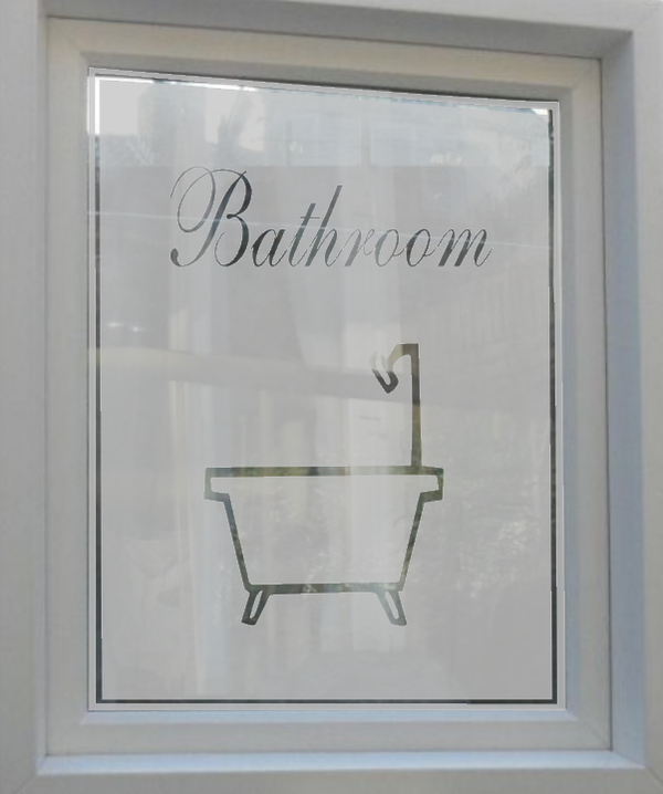 Raamfolie Bathroom met bad
