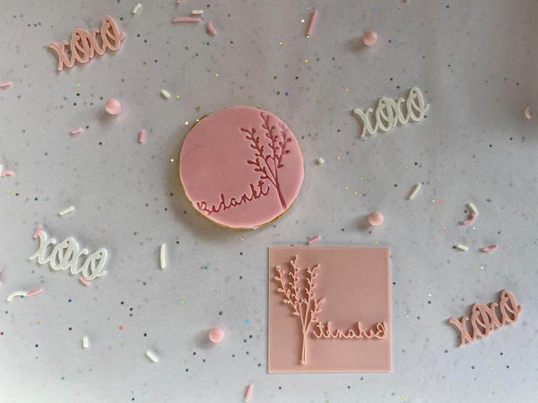 Koek fondant stempel Bedankt