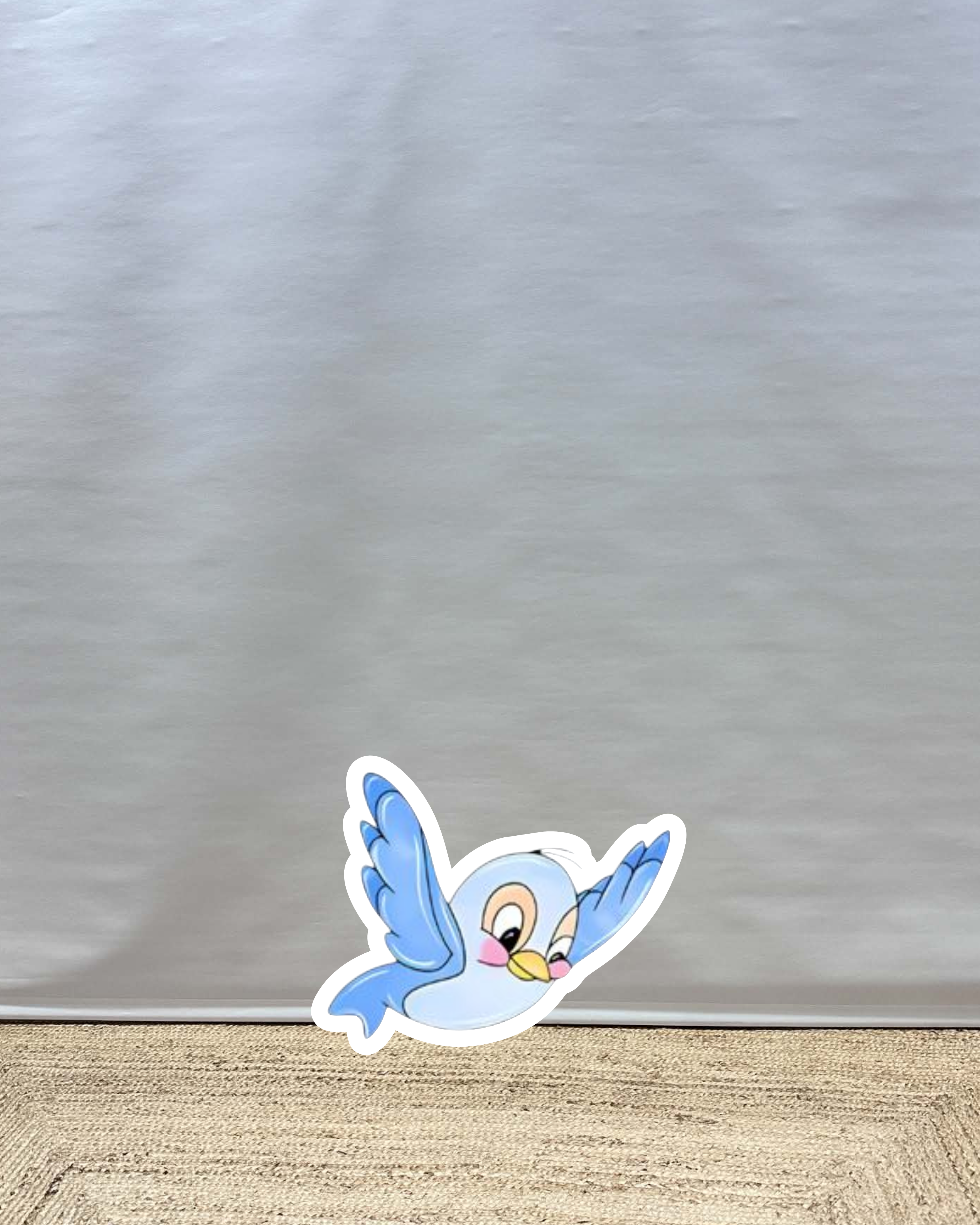 Bambi Blue bird cut-out decoratie voor feest