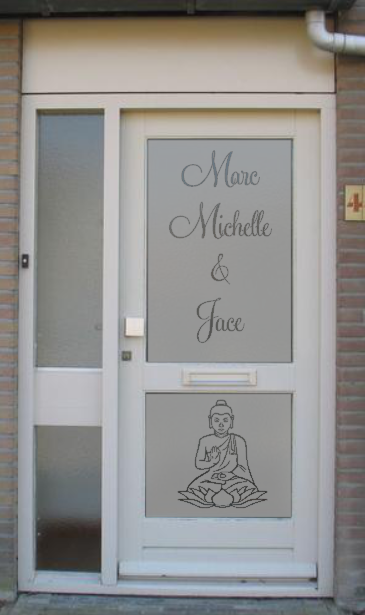 Raamfolie Deur Buddha smal