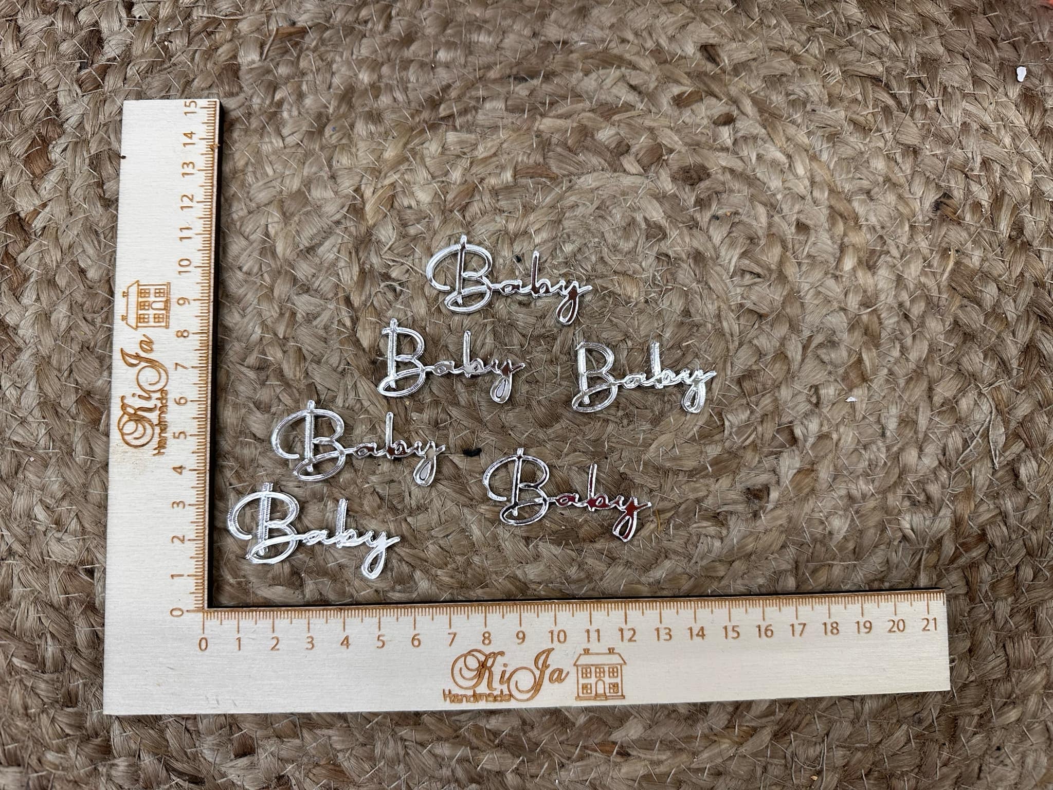 SALE Acryl zilver baby(6 stuks)