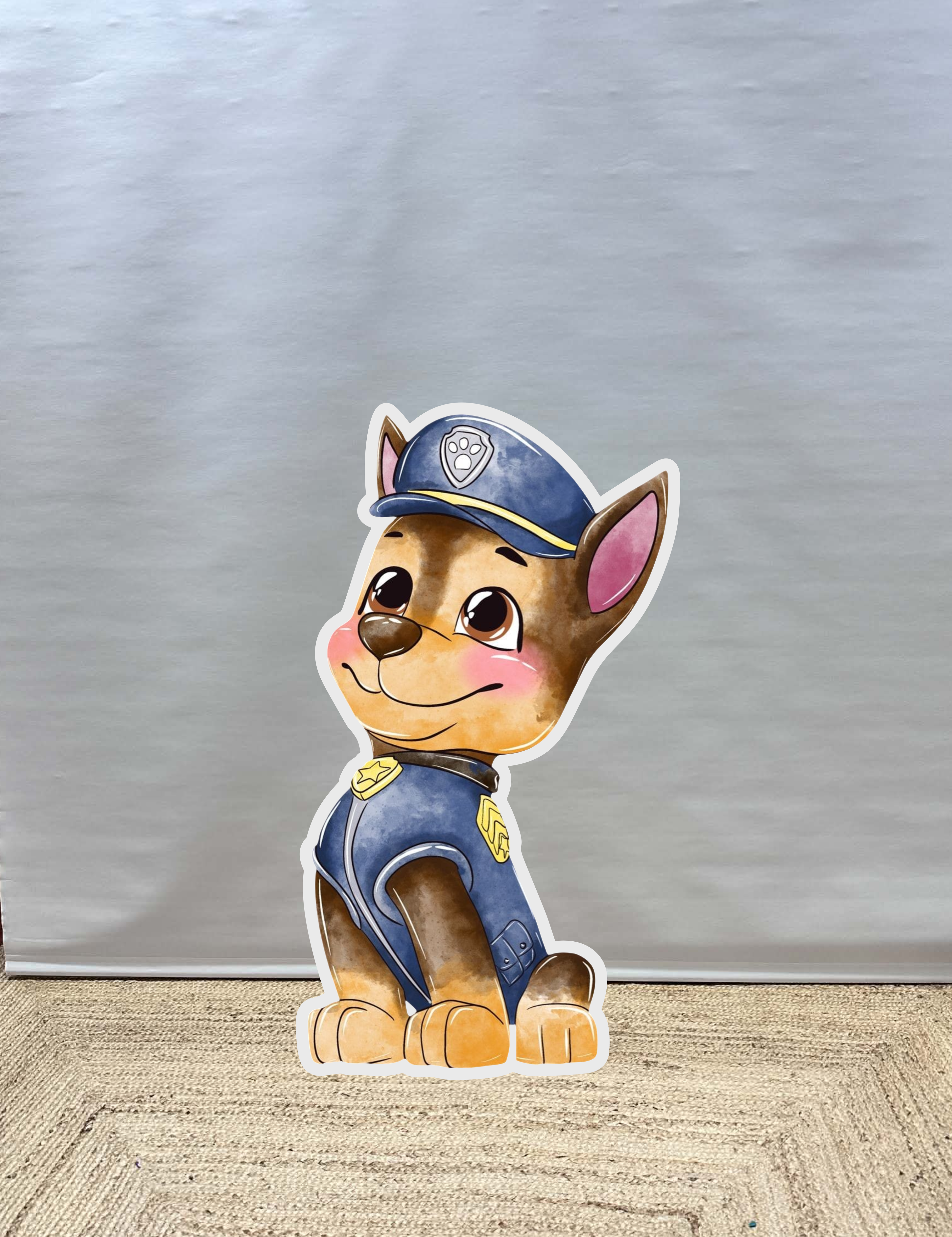 Paw patrol Chase cut-out decoratie voor feest