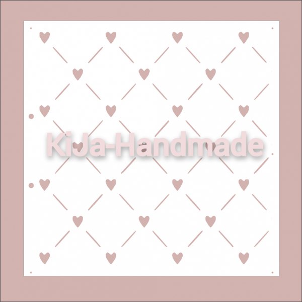 Stencil cross heart