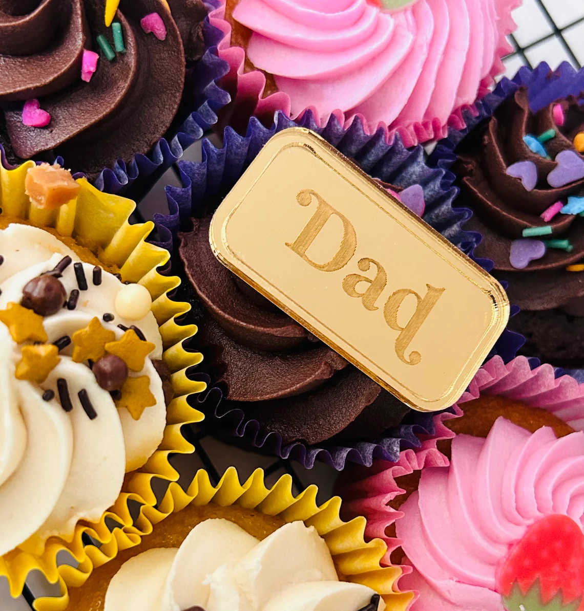 Cupcake munt langwerpig Dad