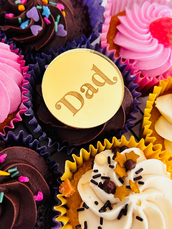 Cupcake munt rond Dad