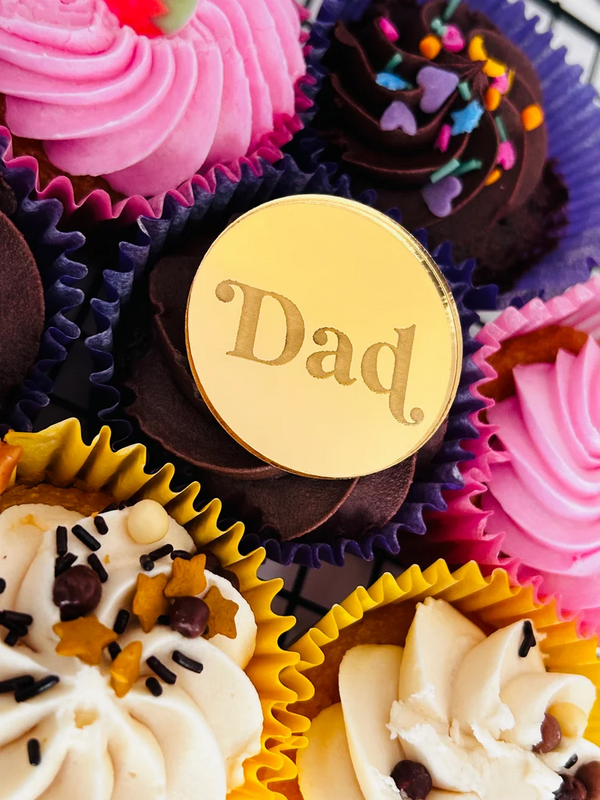 Cupcake munt rond Dad