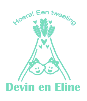 Geboorte sticker Devin en Eline