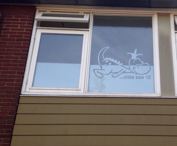 Raamfolie Dirkje Draak