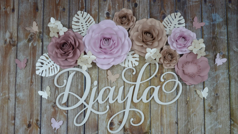 Paper flower set Djayla + Naam