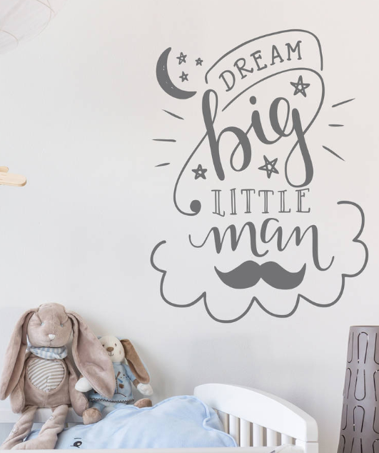 **Sticker Dream Big Little Man