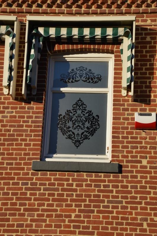 Raamfolie verticaal ornament dubbel