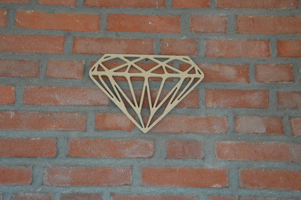 Houten decoratie diamant