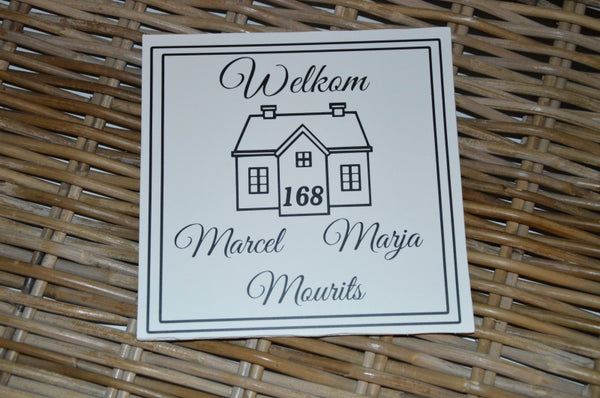 Naambordje Huisje (welkom)