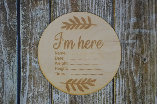 I'm here bordje takjes