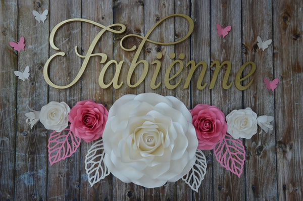 Paper flower set krans