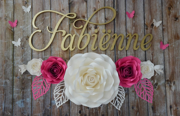 Paper flower set krans