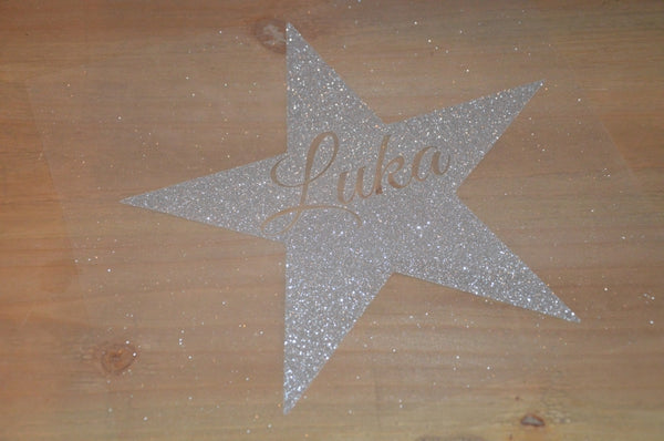 strijkapplicatie ster met naam