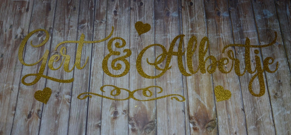 Acryl glitter Kindernaam Sierlijk 5