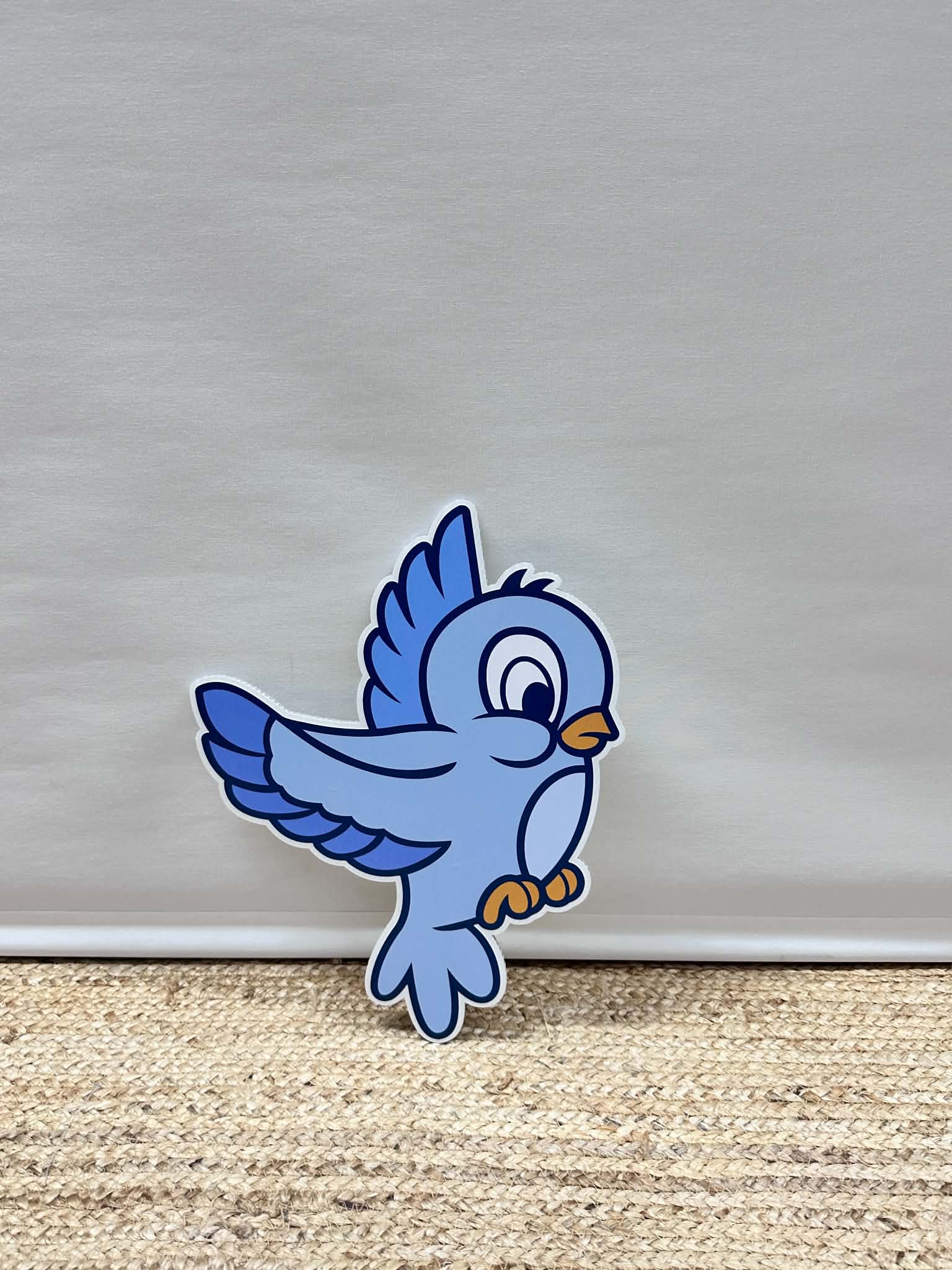 Blue bird assepoester rechts cut-out decoratie voor feest
