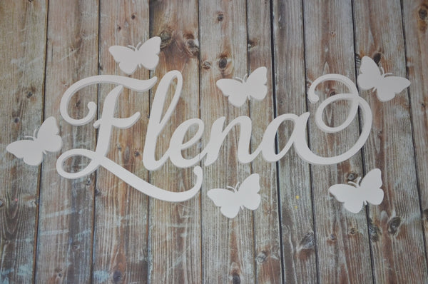 Houten decoratie vlinders