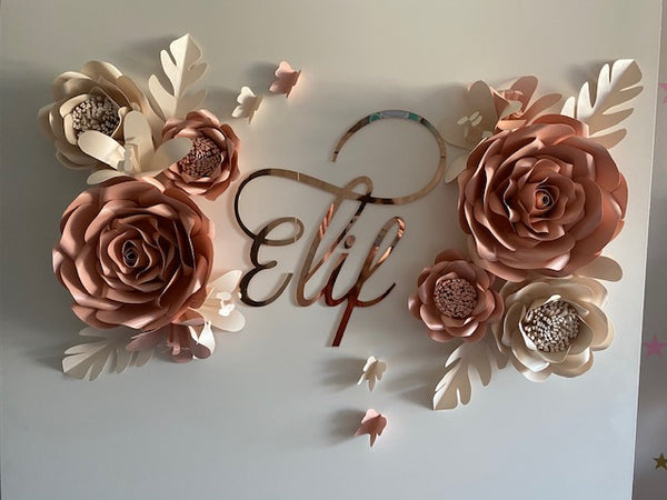 Acryl spiegel Kindernaam Sierlijk krul