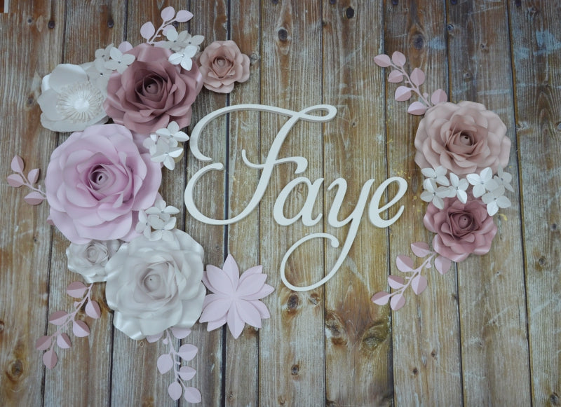 Paper flower set Faye + Naam