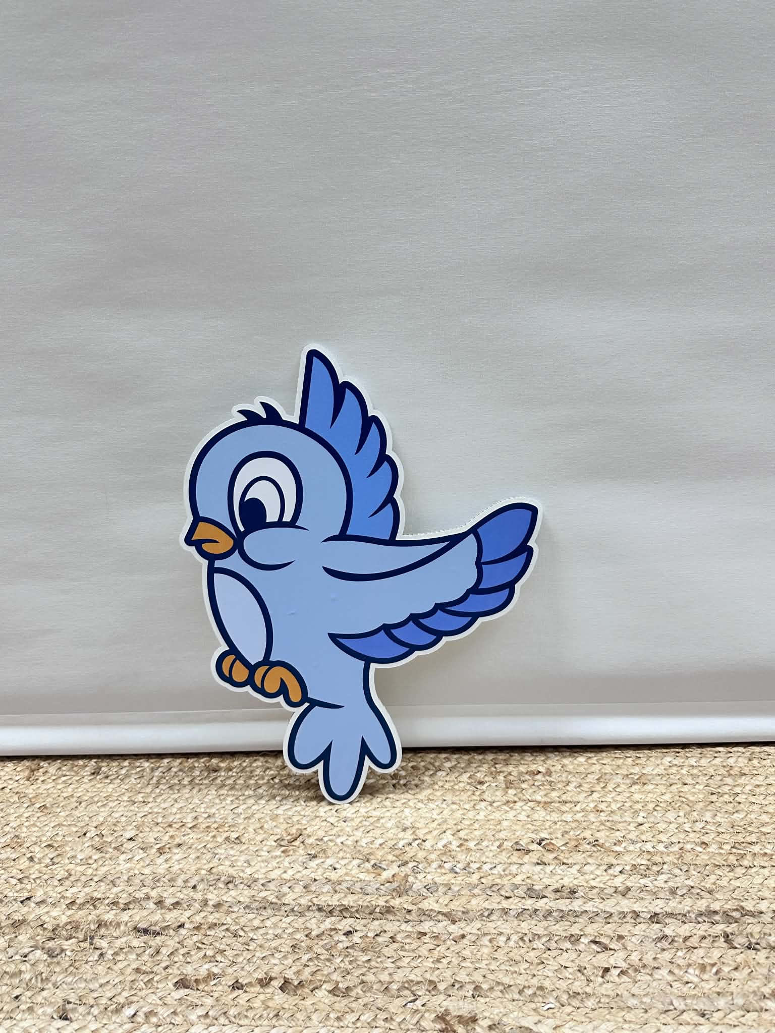 Blue bird assepoester links cut-out decoratie voor feest