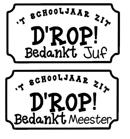 Sticker het schooljaar zit D'rop