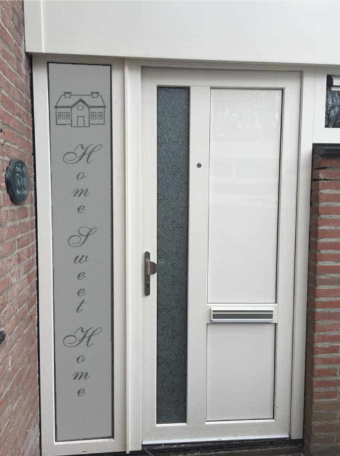 Raamfolie huisje 2 staand