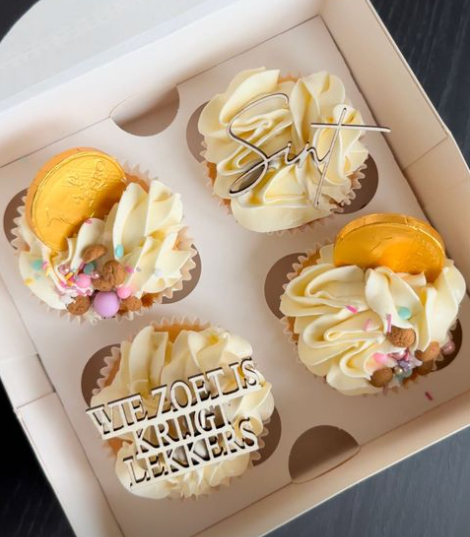 Cupcaketopper wie zoet is krijgt lekkers