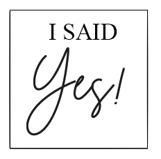 Koek fondant stempel I said yes